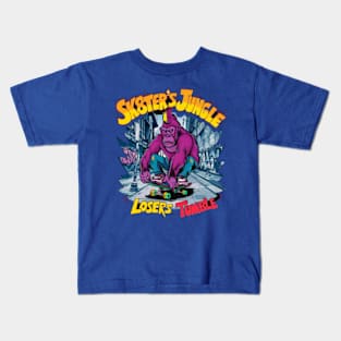 Skateboarder Gorilla Skateboarding Kids T-Shirt